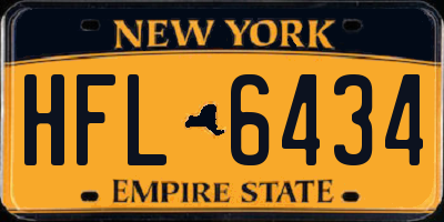 NY license plate HFL6434