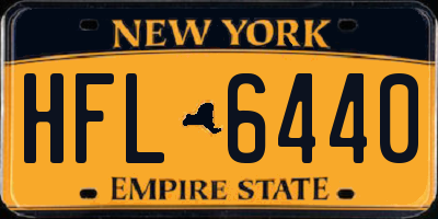 NY license plate HFL6440