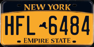 NY license plate HFL6484