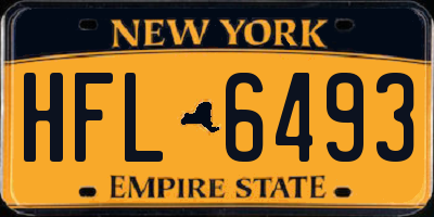 NY license plate HFL6493