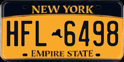NY license plate HFL6498