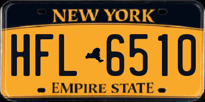 NY license plate HFL6510