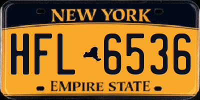 NY license plate HFL6536