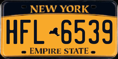 NY license plate HFL6539