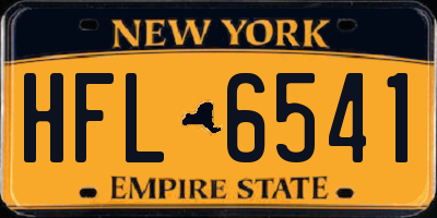 NY license plate HFL6541