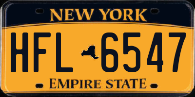 NY license plate HFL6547