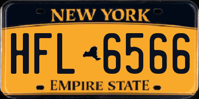 NY license plate HFL6566