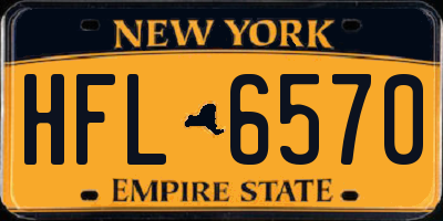 NY license plate HFL6570