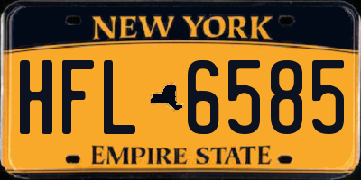 NY license plate HFL6585