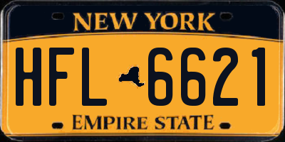 NY license plate HFL6621