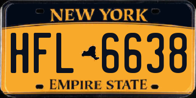 NY license plate HFL6638