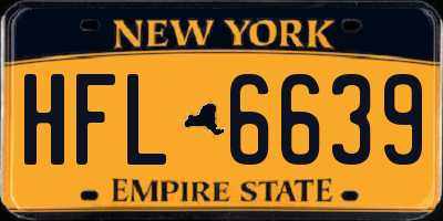 NY license plate HFL6639