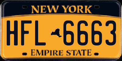 NY license plate HFL6663
