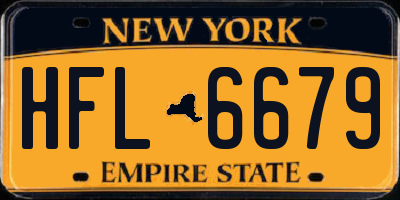 NY license plate HFL6679