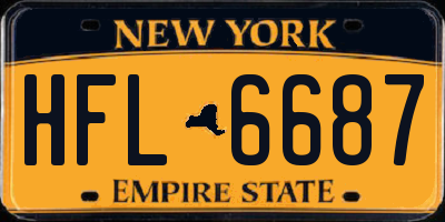 NY license plate HFL6687