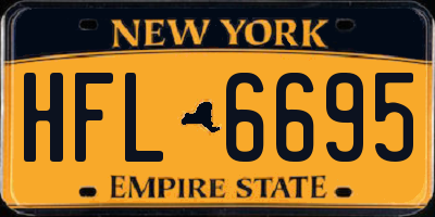 NY license plate HFL6695