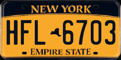 NY license plate HFL6703