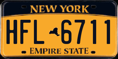 NY license plate HFL6711