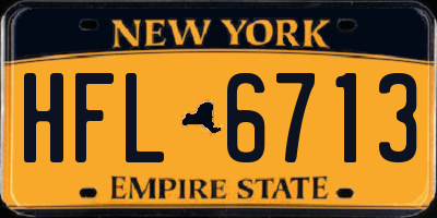 NY license plate HFL6713