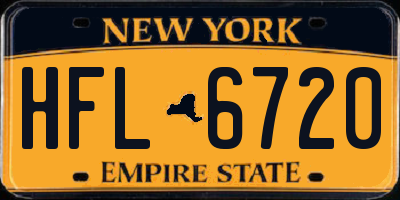 NY license plate HFL6720
