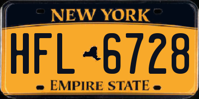 NY license plate HFL6728