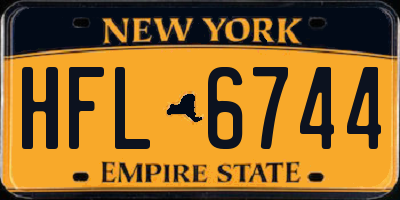 NY license plate HFL6744