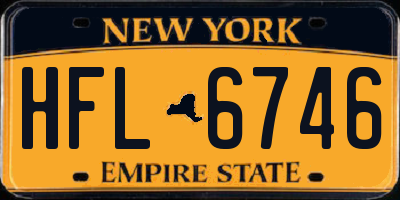 NY license plate HFL6746