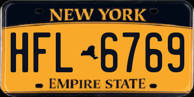 NY license plate HFL6769