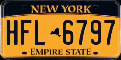 NY license plate HFL6797