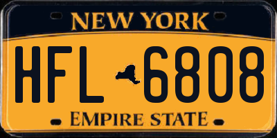 NY license plate HFL6808