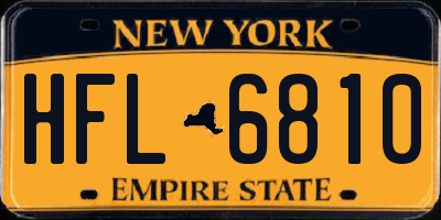 NY license plate HFL6810
