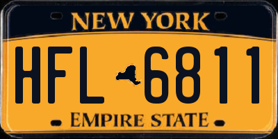 NY license plate HFL6811