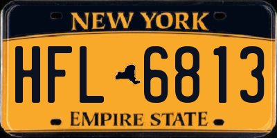 NY license plate HFL6813