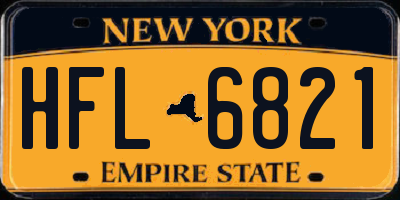 NY license plate HFL6821