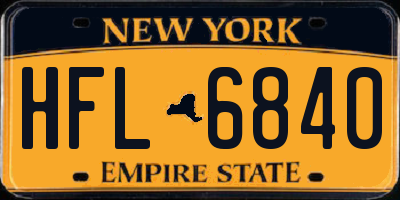 NY license plate HFL6840