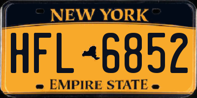 NY license plate HFL6852