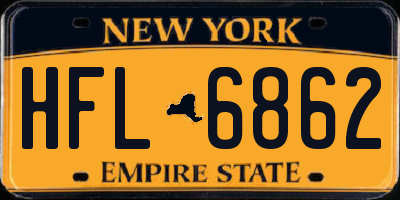 NY license plate HFL6862
