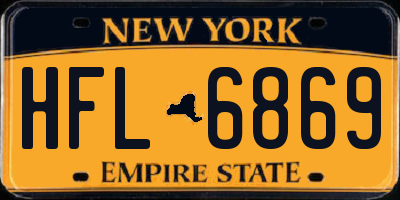 NY license plate HFL6869