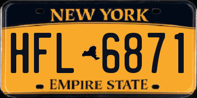 NY license plate HFL6871