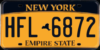 NY license plate HFL6872