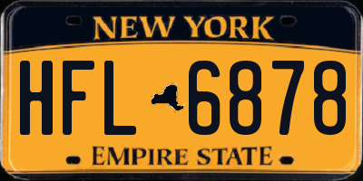 NY license plate HFL6878