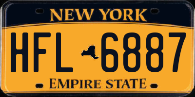 NY license plate HFL6887