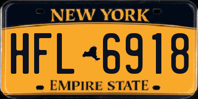 NY license plate HFL6918