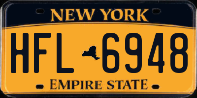 NY license plate HFL6948