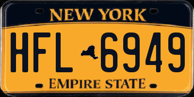 NY license plate HFL6949