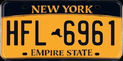 NY license plate HFL6961