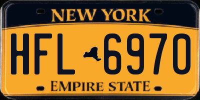 NY license plate HFL6970