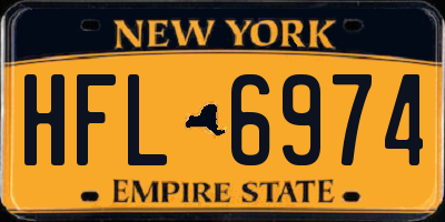 NY license plate HFL6974