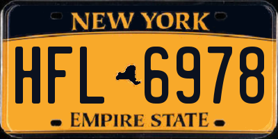 NY license plate HFL6978