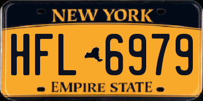 NY license plate HFL6979